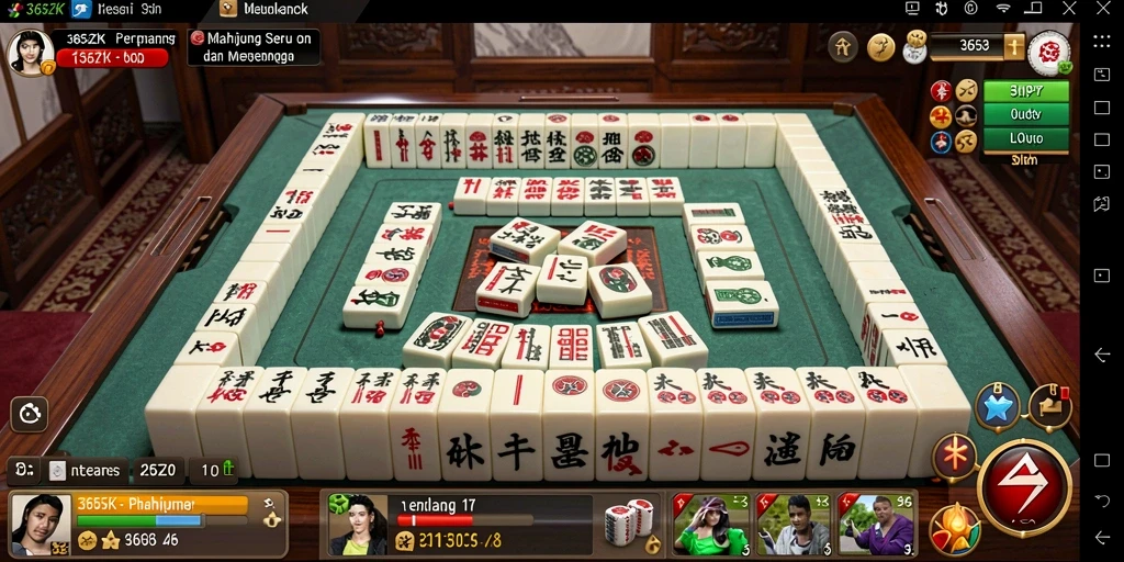 Screenshot <strong>365ZK</strong> menunjukkan serunya permainan Mahjong dengan berbagai level dan desain ubin.