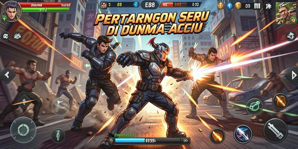 Tampilan gameplay seru dan menantang di E88.