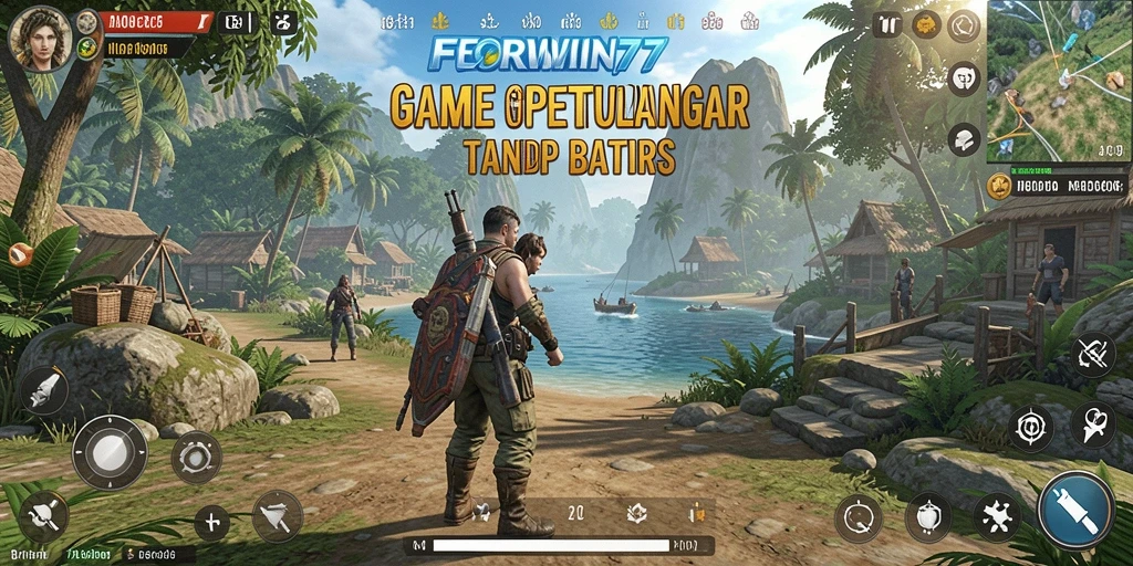 Screenshot gameplay Open World FORWIN77 dengan pemandangan menakjubkan.