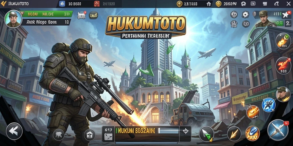 Tampilan gameplay yang mendebarkan di HUKUMTOTO dengan strategi Tower Defense.