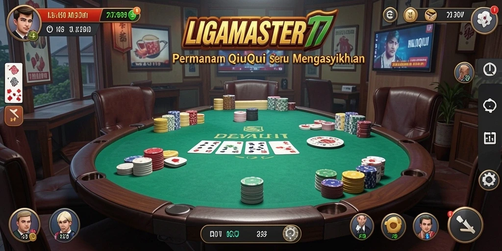 Tampilan gameplay QiuQiu yang seru di LIGAMASTER77.