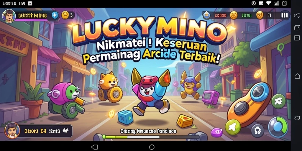 Tangkapan layar gameplay menarik dari LUCKYMINO.