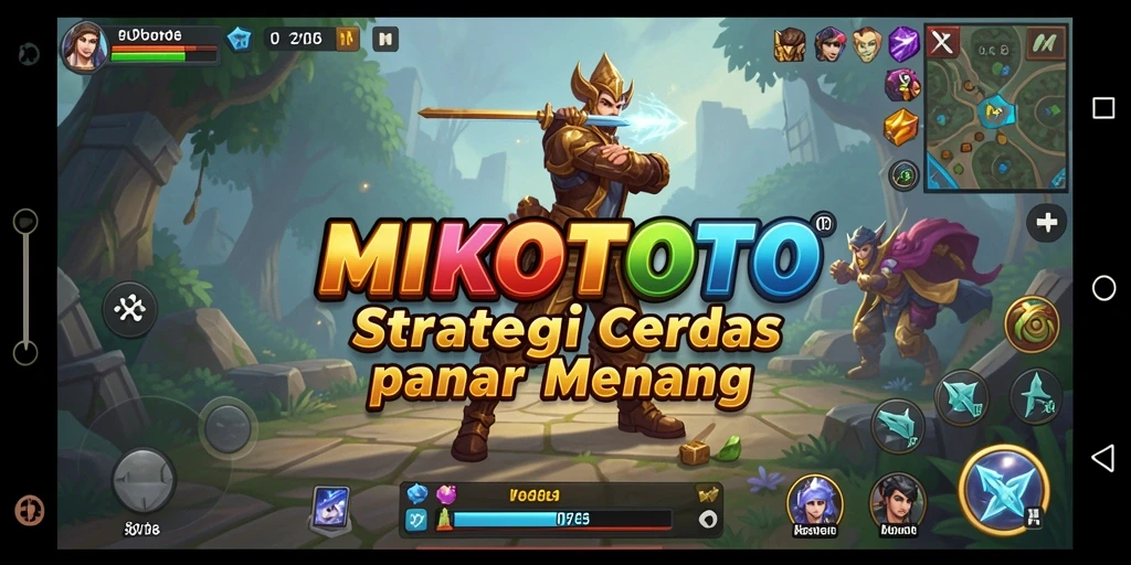Tangkapan layar yang menunjukkan strategi pertempuran di MIKOTOTO.