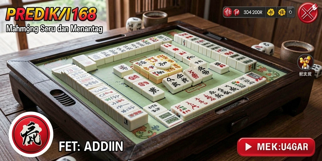 Gameplay seru dalam PREDIKSI168 yang menampilkan ubin Mahjong.