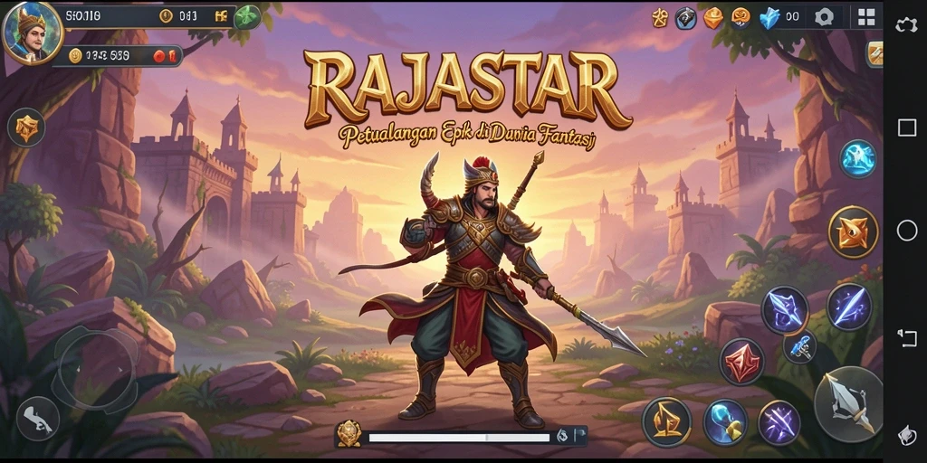 Tangkapan layar RAJASTAR menunjukkan intensitas pertempuran RPG yang mendebarkan.