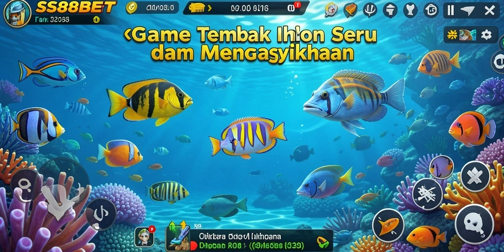 Screenshot gameplay SS88BET yang menunjukkan aksi seru Tembak Ikan.