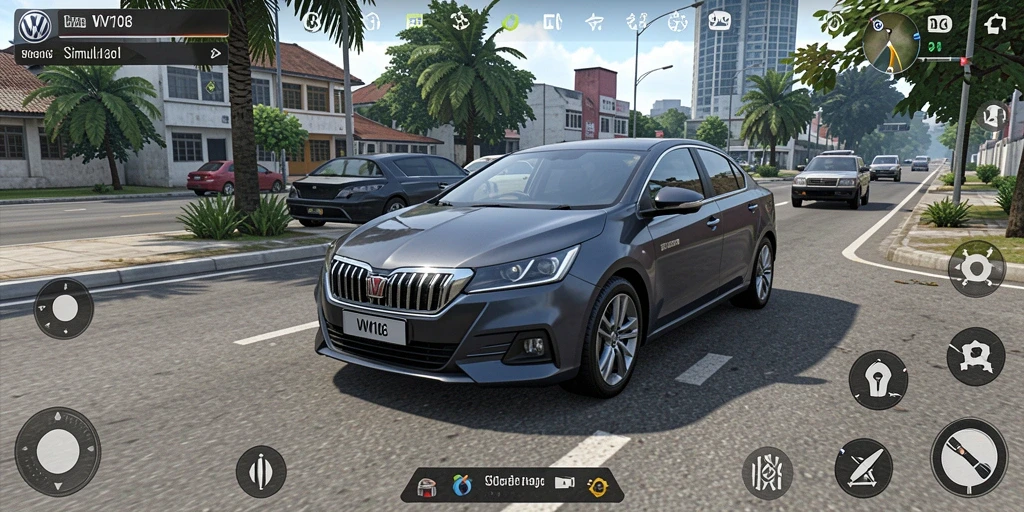 Screenshot VW108 menampilkan pemain yang sedang menikmati gameplay simulasi.