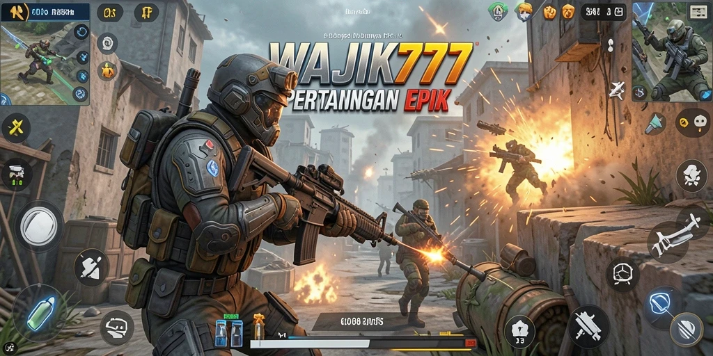 Tangkapan layar dari gameplay intens WAJIK777 dengan pertempuran seru.