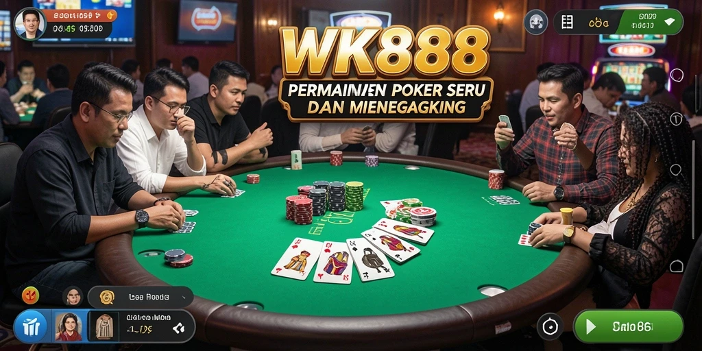 Tampilan gameplay poker yang mendebarkan di WK888.